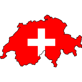 Karte Flagge Schweiz